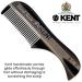 Kent A81T X-Small Beard & Mustache Comb | Handmade Pocket-Sized Grooming Tool in Cellulose Acetate - Fine Toothed, Made in England - Buy Online on GoSupps.com