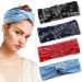 4 Pack Women's Flower Print Headbands - Elastic Turban Hair Wraps for Yoga Sports & Fashion - Buy Online on GoSupps.com