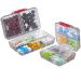 2 Pack Travel Pill Organizer - Portable Medication Organizer Small Pill Box Supplement Case for Pocket or Purse 7 + 8 Compartment Moistureproof Pill Case (Large + Small Black)