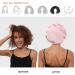 Satin Silk Hair Bonnet for Curly Hair | Adjustable Sleep Cap for Women | Double Layer | Pattern Design | Pink - Buy Online on GoSupps.com