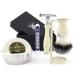 Preimuim Shaving Kit Gift for Men(Safety Razor Brush Bowl Stand) Branded Box (NO Blades Included)