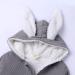 Kids Tales Baby Winter Hooded Romper | Rabbit Ear Design | 9-12 Months | Grey Thick | Warm & Cozy - Buy Online on GoSupps.com