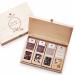 Gift set "Men's evening - Best of Chocolate" with noble nuts and chocolate |4 Premium snacks in the birch wood box |Gift for man friend father brother grandpa |Wellnut premium presents best of chocolate 4 snack in the birch wood box