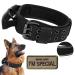 Upgrade Tactical Dog Collar - Military Dog Collar Nylon Adjustable Training Collar Reflective Dog Collar with Handle and Heavy Duty Metal Buckle for Medium Large Dogs (Black L) L Black