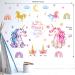 DECOWALL DS-8049 Large Colorful Unicorn Wall Stickers - Rainbow Stars Decals for Girls Bedroom Nursery - Removable Home Decor for Kids - Baby Birthday Decoration - Buy Online on GoSupps.com