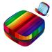 Storage bags for women's binding with colorful rainbow paintings large menstrual cup pocket with zipper periodic inserts bags panty liners tampons for girls and women multicolored 09