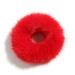 Womens 2 Pcs Furry Red Rabbit Hair Scrunchies - Fluffy Ponytail Holder Pompom Ball Ties - Girl Hair Accessories - Buy Online on GoSupps.com