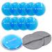 Navaris Reusable Gel Compress Set - 10 Cooling & Heating Pads with Cotton Covers for Eyes - Ideal for Pain Relief & Comfort - Buy Online on GoSupps.com