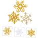 PRETYZOOM 30pcs Cloth Patches Materials DIY Accessories Christmas Ornaments Ornament Glitter Snowflake Golden 4.3X3.8CM - Buy Online on GoSupps.com