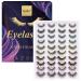 EARLLER 20 Pairs Faux Mink Fluffy Volume False Eyelashes Pack, 10 Styles Reusable Handmade Makeup Lashes Set, Including 3D and 5D, Natural Look, Short and Long Dramatic Lashes (Various 20 Pairs)