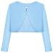 BONNY BILLY Girls Cardigan Long Sleeve Knitted Cotton Bolero Shrug Kids Clothing 4-5 Years Light Blue
