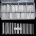 Buy No C Curve Square Flat Nail Tips - SWETIDY 500Pcs XXL Extra Long Acrylic Clear - Half Cover French Fake Nails for Salon & DIY - 10 Sizes - Buy Online on GoSupps.com