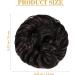 Voluminous Wavy Messy Bun Hairpiece with Hair Rope and Hairpin - Brown/Black Scrunchies - Buy Online on GoSupps.com