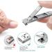 VOGARB Portable Nail Clippers for Thick Nails Ultra Thin Foldable Wide Jaw Opening Cutter with Safety Lock Double Head Curved and Bevel Trimmer for Toenail Fingernail Travel Design (Silver) - Buy Online on GoSupps.com