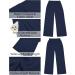 Vetinee High Waisted Wide Leg Dress Pants for Women - Navy Blue | Business Office Trousers with Pockets - Buy Online on GoSupps.com