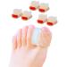 Povihome 6 Pack Gel Toe Spacer Separators(0.6'' Thick), Bunion Corrector for Overlapping Toe (1st/2nd Toe), Silicone Toe Spacers with Soft Gel Lining for Hallux & Bunion Pain Relief 6 Pack Big Toe Separators