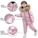 Baby Girls Winter Hooded Snowsuit Down Skisuit | Pink Jumpsuit 9-12 Months - Buy Online on GoSupps.com