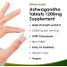High Strength Ashwagandha 1200mg - 365 Vegan Tablets - 6 Months Supply - Non-GMO Made in The UK - Buy Online on GoSupps.com
