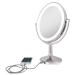 Zadro 9 Cordless LED Makeup Mirror with 5X/1X Magnification and USB Port - Polished Nickel - Buy Online on GoSupps.com