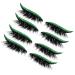 Xijobido Fake Eyelashes4 Pairs Reusable Eyeliner Eyelash Strips Reusable Make Up Glue for Daily Use Party Travel Vegetable