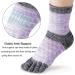 Meaiguo Women's Running Toe Socks - 4 Pairs, Grey/Blue/Pink/Purple - Buy Online on GoSupps.com