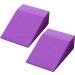 Violet Yoga Foam Wedge Blocks (Pair) Soft Wrist Wedge, Supportive Foot Exercise Accessories, Calf Raise Block, Calf Stretcher, Balance, Pushup,Yoga Wrist Support, Pilates, Squat Wedge, EVA Riser Block