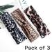 Fashband Boho Leopard Print Headbands - Pack of 3 | Elastic Stretchy Hair Bands for Women and Girls - Buy Online on GoSupps.com