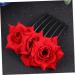 Ipetboom 1pc Wedding Headpiece for Bride Black Barrettes Bridal Headpieces for Wedding The Rose for Women Wedding Rose Flower Barrettes for Women Bobby Pins Black Comb Miss Hair - Buy Online on GoSupps.com