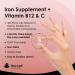 Iron Tablets 18mg High Absorbency with Vitamins A C B2 B12 and Folate - Vegan & Non-GMO - 180 Tablets - UK-Made - Buy Online on GoSupps.com