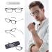 Missfive Flat Folding Reading Glasses - Blue Light Blocking Lightweight Portable Eyewear for Men & Women - Compact Travel Case Included - Black 2.5x - Buy Online on GoSupps.com