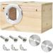 Budgies Nesting Box Transparent Design Bird Nest Nesting Box Wooden Parakeet Nesting Box Transparent Bird House for Cage Natural Wood Breeding Box for Parrots Lovebirds Budgies Finches - Buy Online on GoSupps.com
