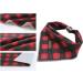 Lionet Paws Dog Bandana - Red & Green Checked Triangular Scarf for Small Medium & Large Dogs - Pack of 1 - Buy Online on GoSupps.com