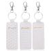 3 Pcs Lipstick Holder Keychain PU Leather Lip Balm Keychain Holder with Clip White Embossed Lip Gloss Holder Keychain Portable Sleeve Lipstick Pouch for Christmas Gift Women Travel Holiday