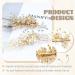 inSowni 5 Pieces Gold Metal Pearl Rhinestone Wedding Bridal Leaf Flower Hair Clips Barrettes+U-shaped Floral Hair Pins Accessories Headpieces for Brides Bridesmaids Women Girls - Buy Online on GoSupps.com
