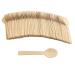 VQRTKS 100Pcs Disposable Wood Spoons Eco-Friendly Cutlery Wooden Spoons Mini Kitchen Ice Cream Dessert Tea Coffee Cake Spoons 10cm Flatware Cutlery Bupplies