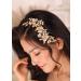 Kercisbeauty Gold Flower and Rhinestone Hair Comb for Wedding Brides Bridesmaid Crystal Head Pieces Collection for Women - Buy Online on GoSupps.com
