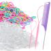 TsMADDTs 1000pcs Hair Rubber Bands with Topsy Hair Tail Tools  500pcs (M) Clear Elastics Bands 500pcs(S) Colorful Mini Hair Rubber Bands 2Pcs Hair Loop 1Pcs Rat Tail Comb