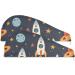 Rocket Planet Spaceship Hair Towel 2 Pack | Super Absorbent Quick Dry Hair Turbans for Women & Girls - Buy Online on GoSupps.com
