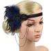 Iwobi Gatsby Feather Headband | Vintage Flapper Party Accessory | Classic Theme Accessories - Buy Online on GoSupps.com