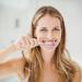Three-Page Toothbrush with Soft Bristles | Macaron Design | V-Shaped Non-Slip Handle for Adults | Optimal Dental Care & Cleaning in Violet - Buy Online on GoSupps.com