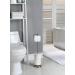 SunnyPoint Free Standing Toilet Paper Holder Stand with Reserve Function - Satin Nickel - Buy Online on GoSupps.com