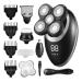Electric Razor for Men 5 in 1 IPX7 Men's Electric Shaver Portable Beard Trimmer Hair Clipper USB Rechargeable Waterproof LCD Bald Razor ( Color : Silver )