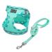 Doramio dog harness Small dogs with a leash step-in dishes reflective breathable breathable breeding tableware ant pull safety dishes cat dishes for small dogs cats (light green s) s light green