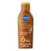 NIVEA NIVEA SUN Intense Tanning Lotion SPF6 (1 x 200 ml) Water-resistant sun protection Light and non-greasy sunscreen