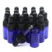 Unxuey 20pcs 3ml Blue Glass Empty Bottles with Clear Glass Pipettes Dropper Refillable Essential Oil Glass Bottles for Perfume Liquid Mini Eye Fragrance Cosmetic
