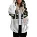 Hanxiulin fleece plush jacket fluffy warm zipper wool jacket ladies hoodie hooded sweater long hood fleece jacket winter coat oversized warm bomber jacket hoodies for women black m