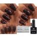 Bluesky BROWN GLITTER BLZ16 Dark Brown Multi Glitter Diamond Nail Gel Polish UV LED Soak Off 10ml