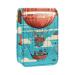 Lipstick Case Leather Lip Gloss Lipstick Organizer with Mirror Mini Lipstick Holder Bag Airplane Hot Air Balloon L706o4ajrz