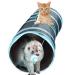 SunGrow Ferret, Cat Tunnels for Indoor Cats Large with Play Ball, Cat and Kitten Maze Tube and Collapsible Tunnel Toy, Great Kitty Tube with Peep Hole for Puppy, Bunny, Rabbit, Dog Play Tunnel Bed