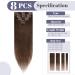 Buy Cheap Clip-In Real Hair Extensions Set - 8 Pieces Soft Medium Brown #4 20 (50cm) - 70g Remy Hair - Buy Online on GoSupps.com